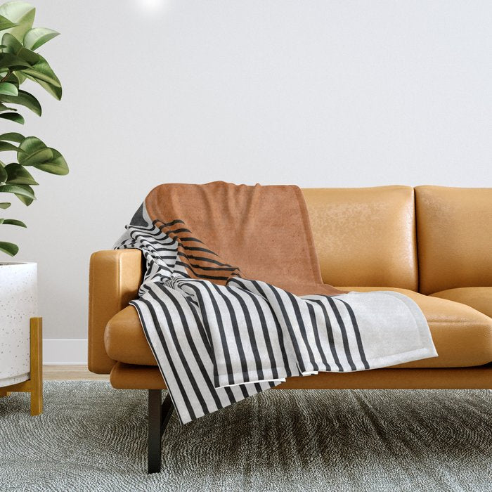 Modern Mid Century Throw Blanket Gallery Image 1