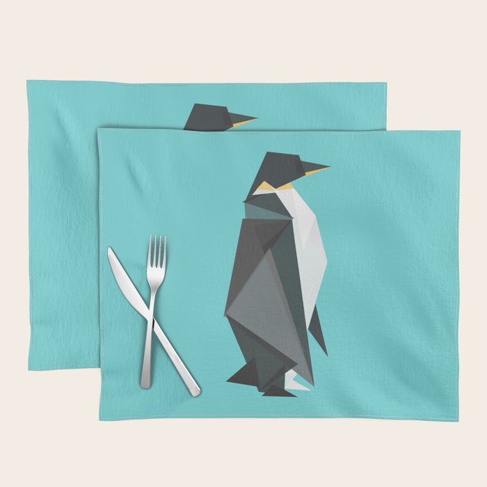 Fractal geometric emperor penguin Placemat Gallery Image 1