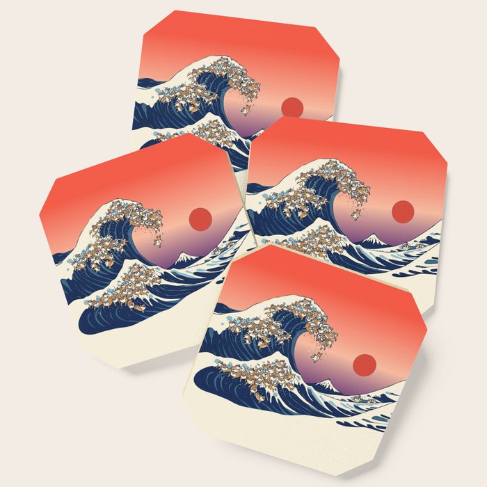 The Great Wave of Shiba Inu Coaster Gallery Image 1