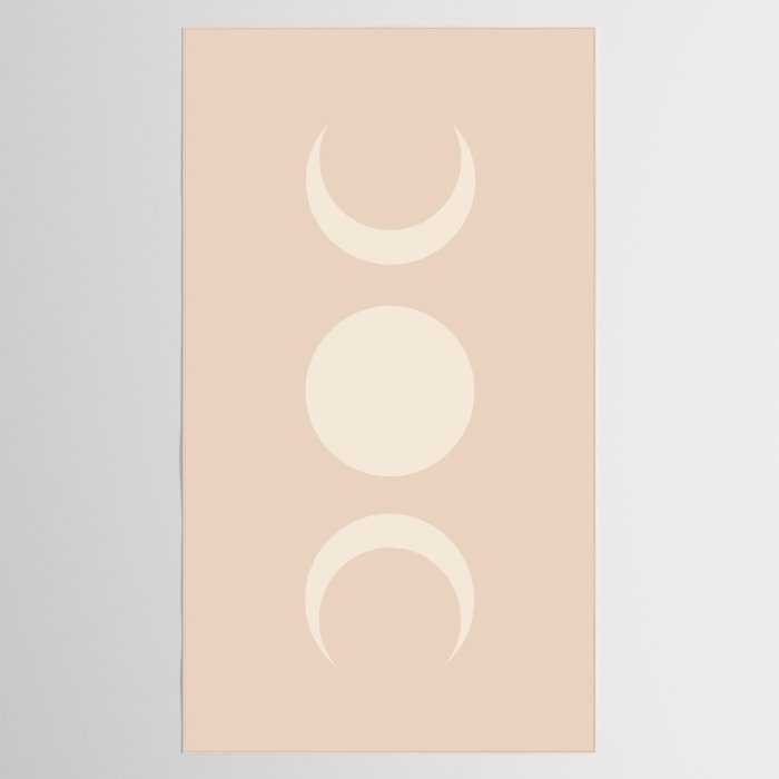 Moon Shapes Minimalism - Ethereal Light Tablecloth Gallery Image 2