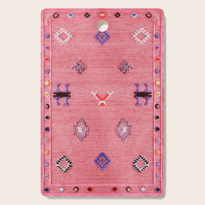 Lovely Pink Oriental Traditional Moroccan Handmade Printable Style  Cutting Board Gallery Image 1