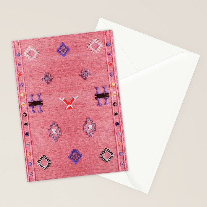 Lovely Pink Oriental Traditional Moroccan Handmade Printable Style  Stationery Card Gallery Image 2