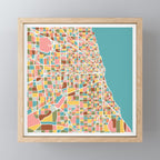 Chicago Map Art Mini Art Print Gallery Image 1