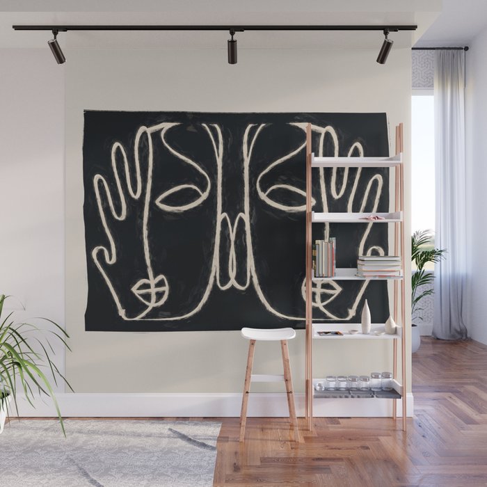 Two Faces Wall Mural Gallery Image 1