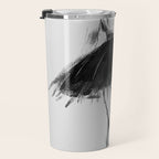 Ballerina, black white, pastel, charcoal Travel Mug Gallery Image 3