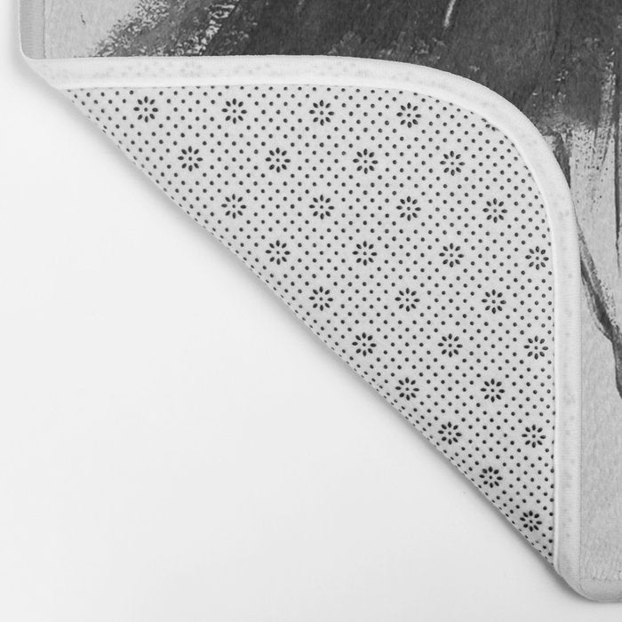 Ballerina, black white, pastel, charcoal Bath Mat Gallery Image 2