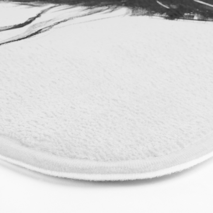 Ballerina, black white, pastel, charcoal Bath Mat Gallery Image 3