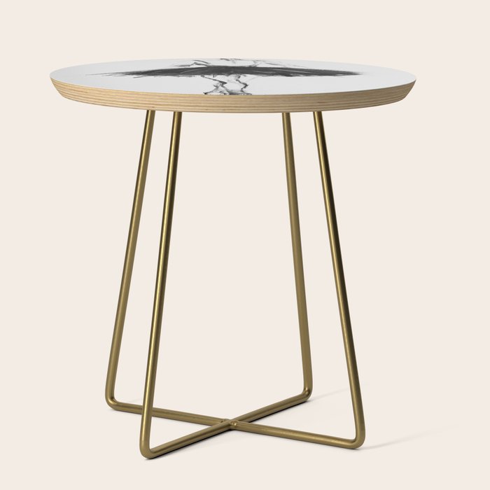 Ballerina, black white, pastel, charcoal Side Table Gallery Image 1