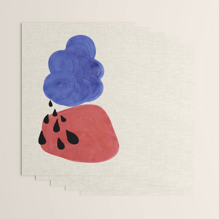 Blue Rain Clouds Wrapping Paper Gallery Image 3