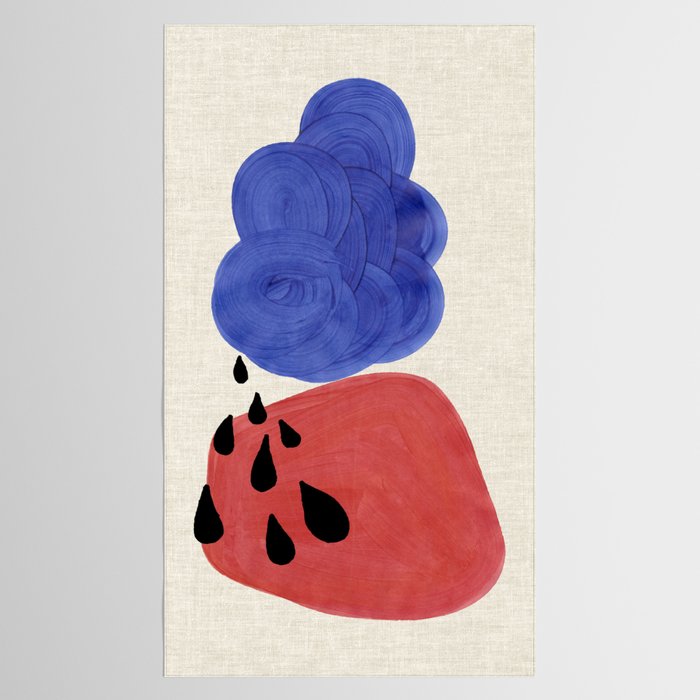 Blue Rain Clouds Tablecloth Gallery Image 2