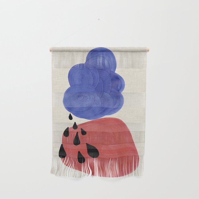 Blue Rain Clouds Wall Hanging Gallery Image 1