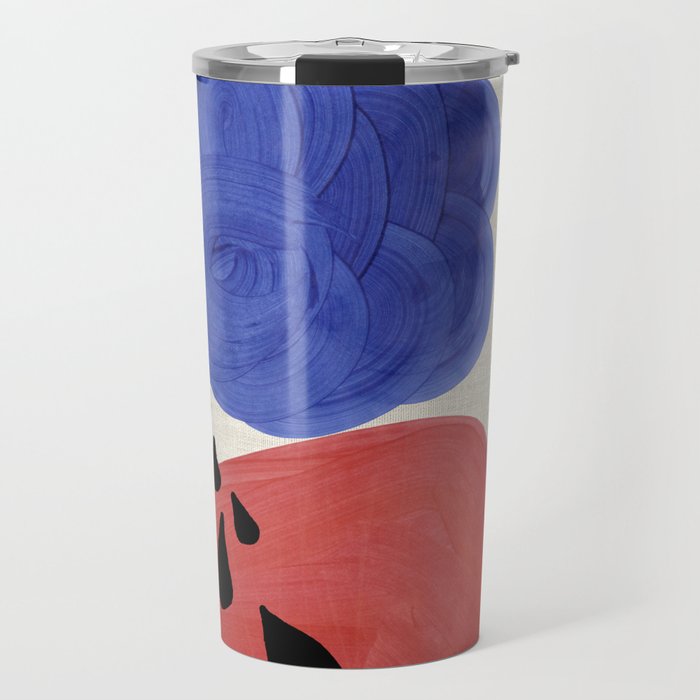 Blue Rain Clouds Travel Mug