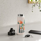 Quirky retro palm trees Water Bottle Gallery Image 4