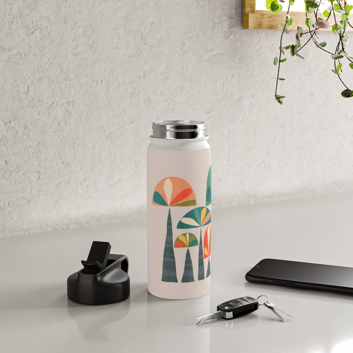 Quirky retro palm trees Water Bottle Gallery Image 4