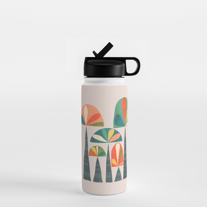 Quirky retro palm trees Water Bottle Gallery Image 1