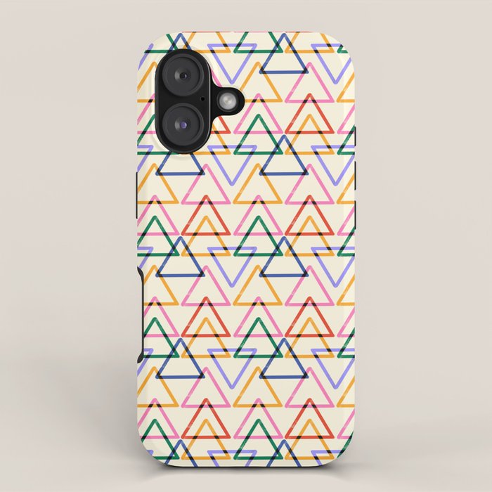 Colorful Triangle Stamp Pattern iPhone Case Gallery Image 1