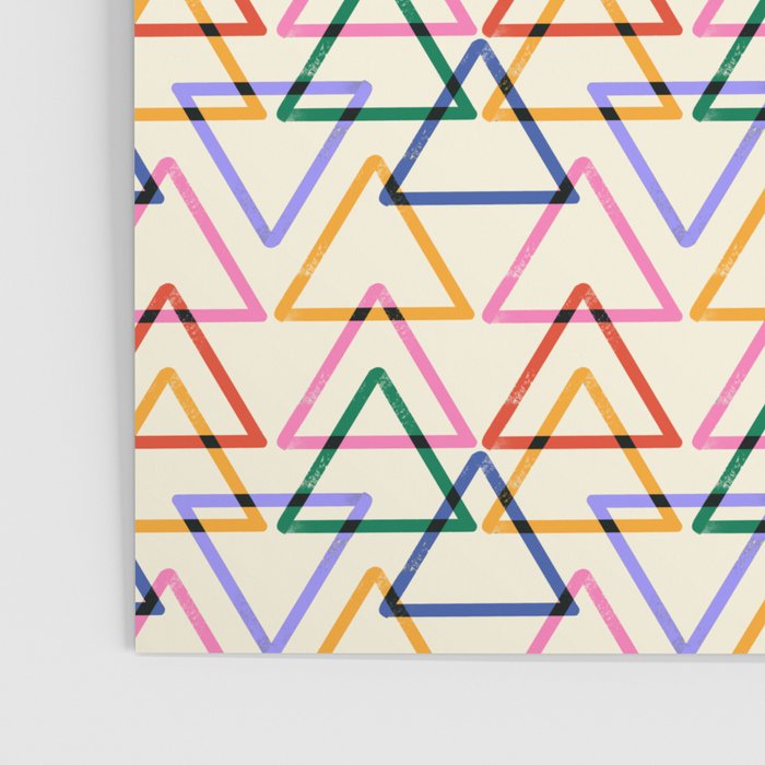Colorful Triangle Stamp Pattern Poster Gallery Image 3
