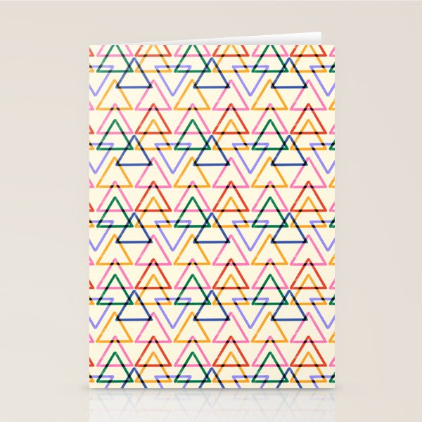 Colorful Triangle Stamp Pattern Stationery Card Gallery Image 1