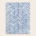Abstract Herringbone Pattern, Rustic, Blue and White Notebook Gallery Image 4