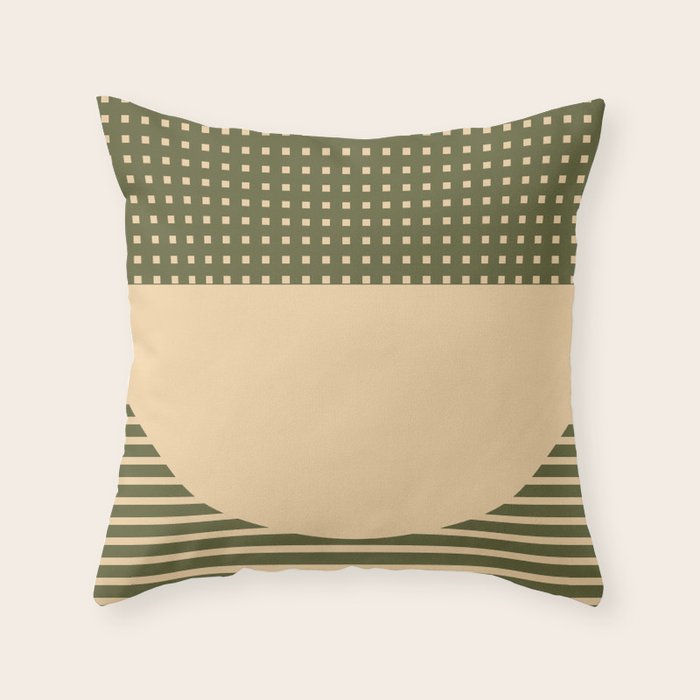 Geometric Spring Abstract - Pantone Warm color Throw Pillow Gallery Image 1