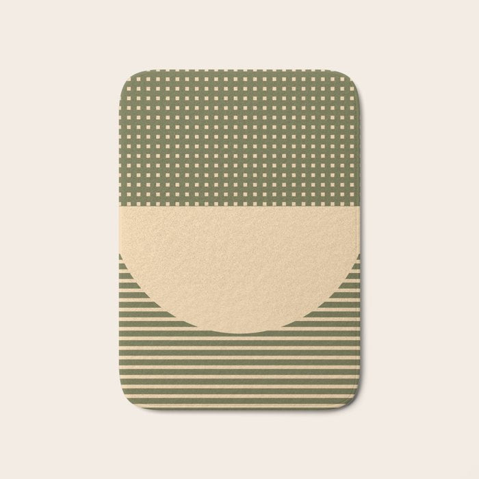 Geometric Spring Abstract - Pantone Warm color Bath Mat Gallery Image 1