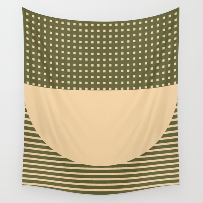 Geometric Spring Abstract - Pantone Warm color Wall Tapestry Gallery Image 4