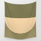 Geometric Spring Abstract - Pantone Warm color Wall Tapestry Gallery Image 4