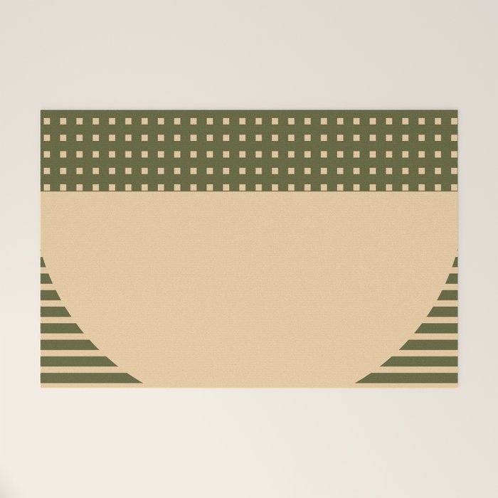 Geometric Spring Abstract - Pantone Warm color Welcome Mat Gallery Image 1