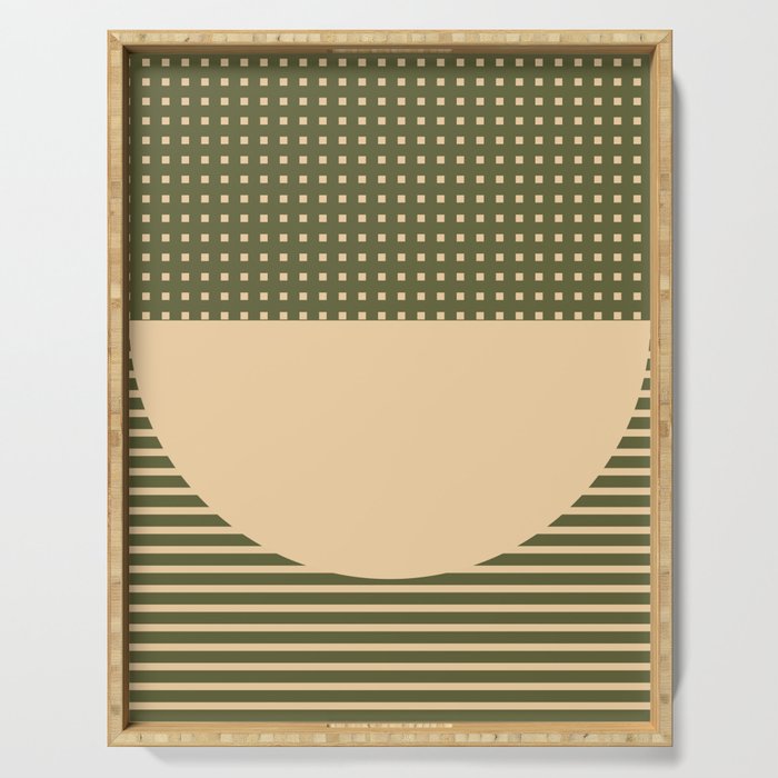 Geometric Spring Abstract - Pantone Warm color Serving Tray Gallery Image 1