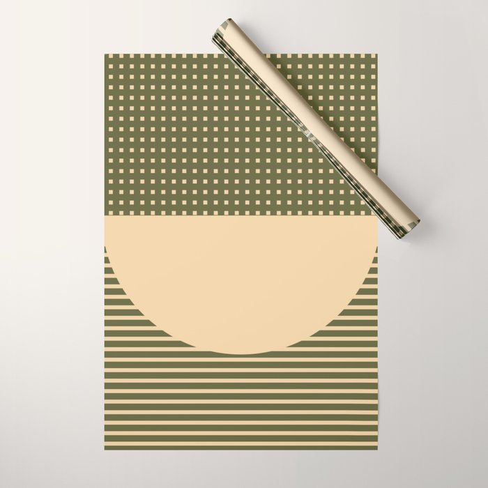 Geometric Spring Abstract - Pantone Warm color Wrapping Paper Gallery Image 1