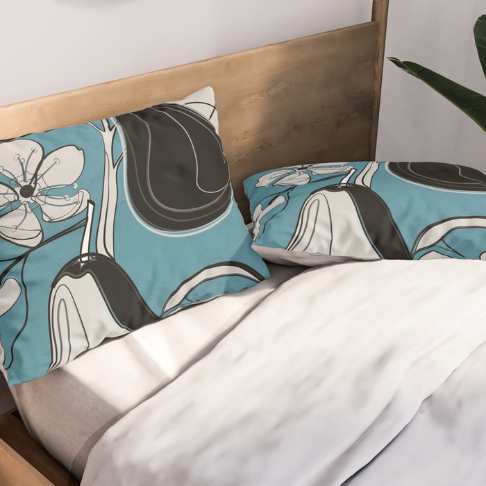 Line Art Pears 1 Pillow Sham Gallery Image 2