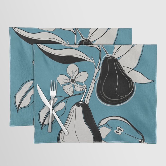 Line Art Pears 1 Placemat Gallery Image 1