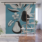Line Art Pears 1 Wall Mural Gallery Image 1