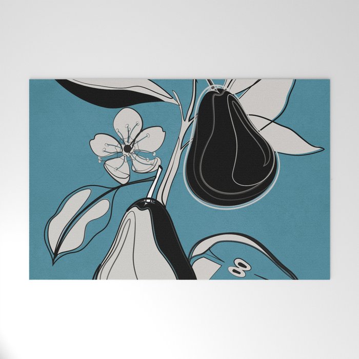 Line Art Pears 1 Welcome Mat Gallery Image 1