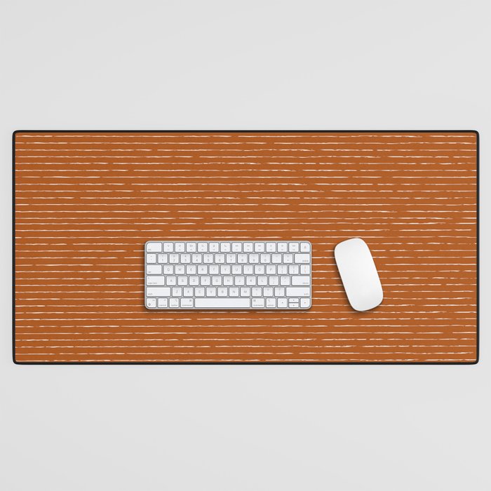 Lines (Rust) Desk Mat Gallery Image 1