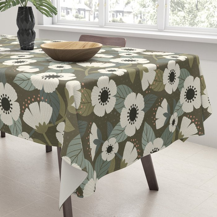 Flower Blossoms and Leaves Tablecloth Gallery Image 3