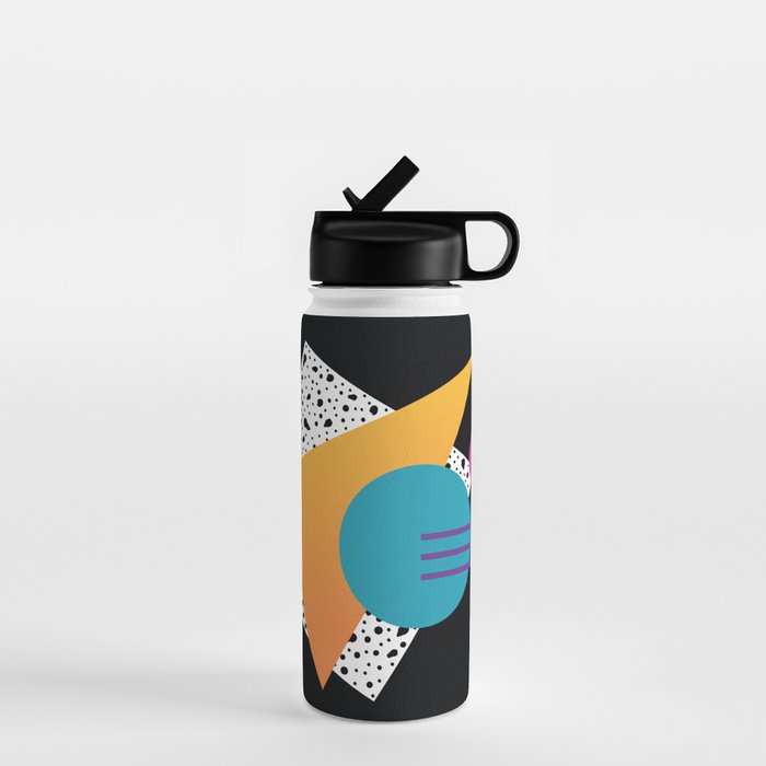Memphis Pattern 35 / 80s - 90s Retro Water Bottle Gallery Image 1
