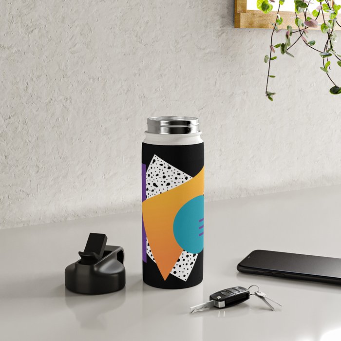 Memphis Pattern 35 / 80s - 90s Retro Water Bottle Gallery Image 4