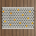 Brushed Strokes | Abstract Mid-Century Dots Pattern Outdoor Rug Gallery Image 1