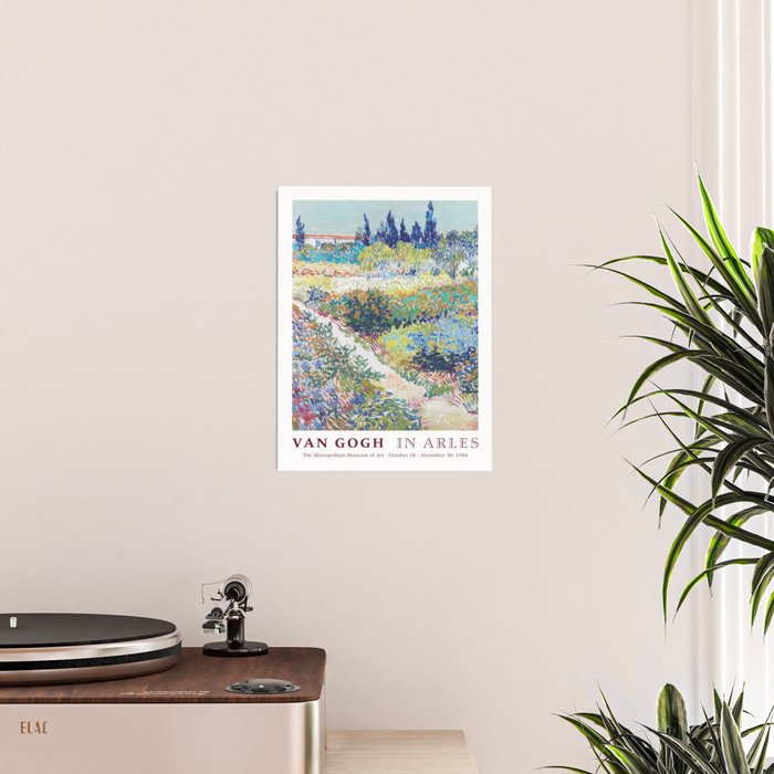 Vincent van Gogh  Garden at Arles 1888 Impressionism Flowers Landscape Art Exhibition Print Poster Gallery Image 2