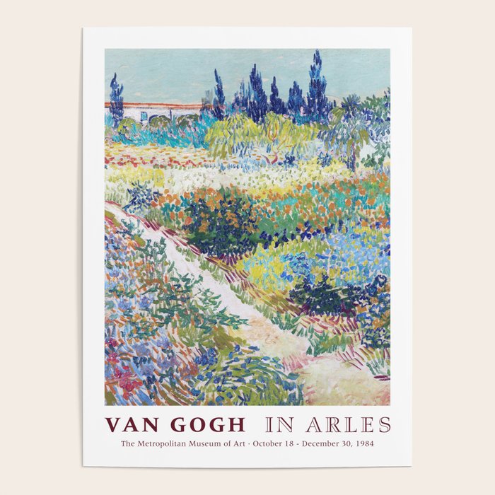 Vincent van Gogh  Garden at Arles 1888 Impressionism Flowers Landscape Art Exhibition Print Poster Gallery Image 4