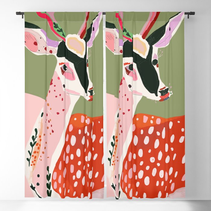 Enchanted Deer Window Curtain Gallery Image 1