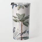 Tropical Birds Paradise Vintage Botanical Illustration Travel Mug Gallery Image 3