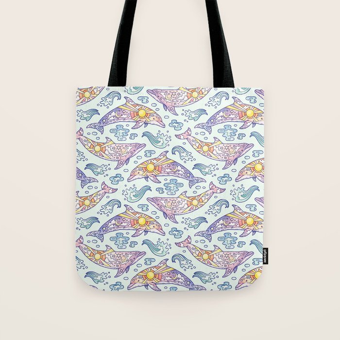 Daybreak Dolphins Tote Bag Gallery Image 1