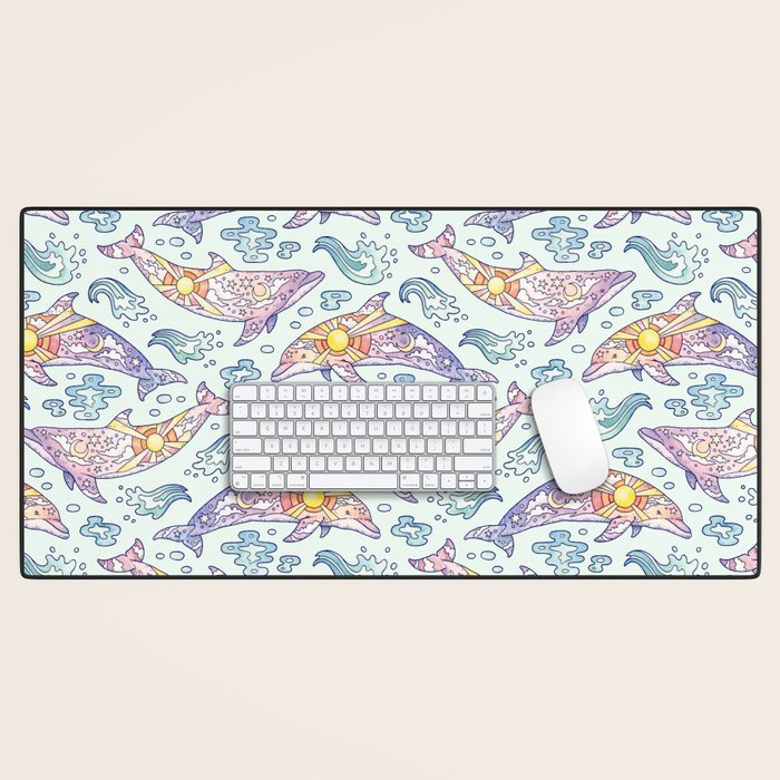 Daybreak Dolphins Desk Mat Gallery Image 1