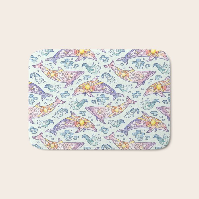 Daybreak Dolphins Bath Mat Gallery Image 1