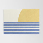 Beach Horizon Lines gold blue Rug Gallery Image 2