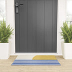 Beach Horizon Lines gold blue Welcome Mat Gallery Image 3