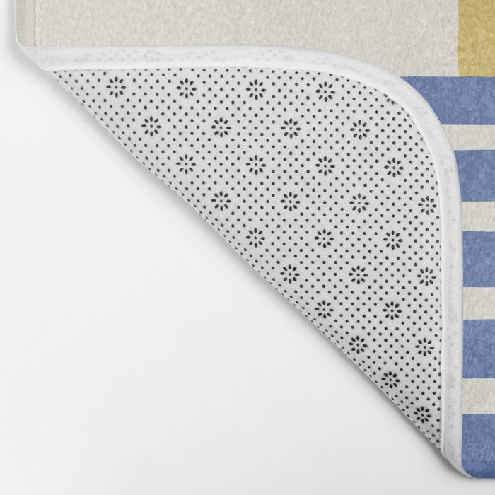 Beach Horizon Lines gold blue Bath Mat Gallery Image 2