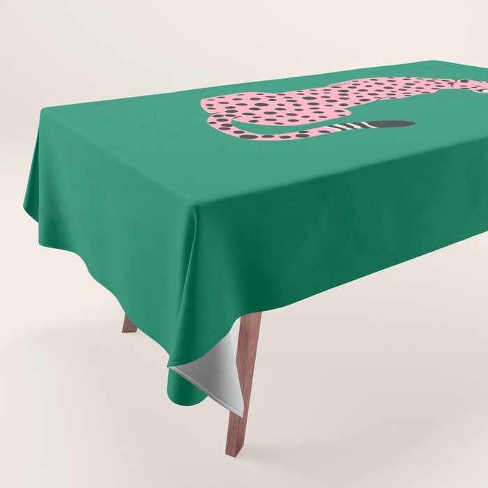 The Stare: Pink Cheetah Edition Tablecloth Gallery Image 1